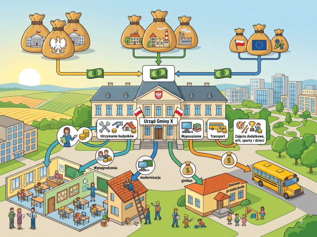 Finansowanie gminnych placówek oświatowych na przykładzie gminy X